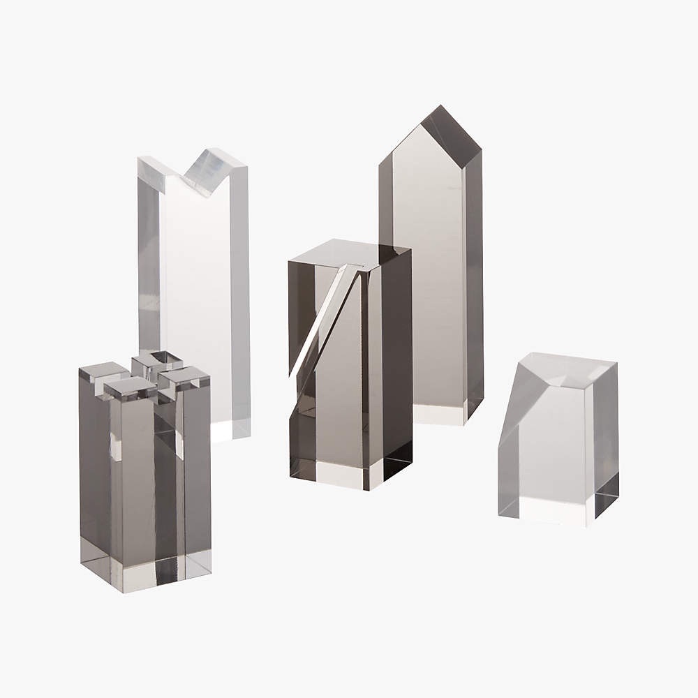 CB2 Clear and Smoke Grey Acrylic Chess Set - Picture 6 of 6